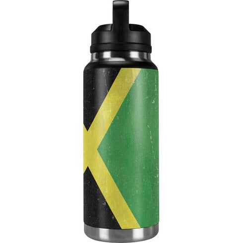 Jamaica Flag Distressed YETI Rambler 36oz Bottle Skin